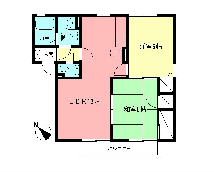湘南サニーホームズ Bの間取り