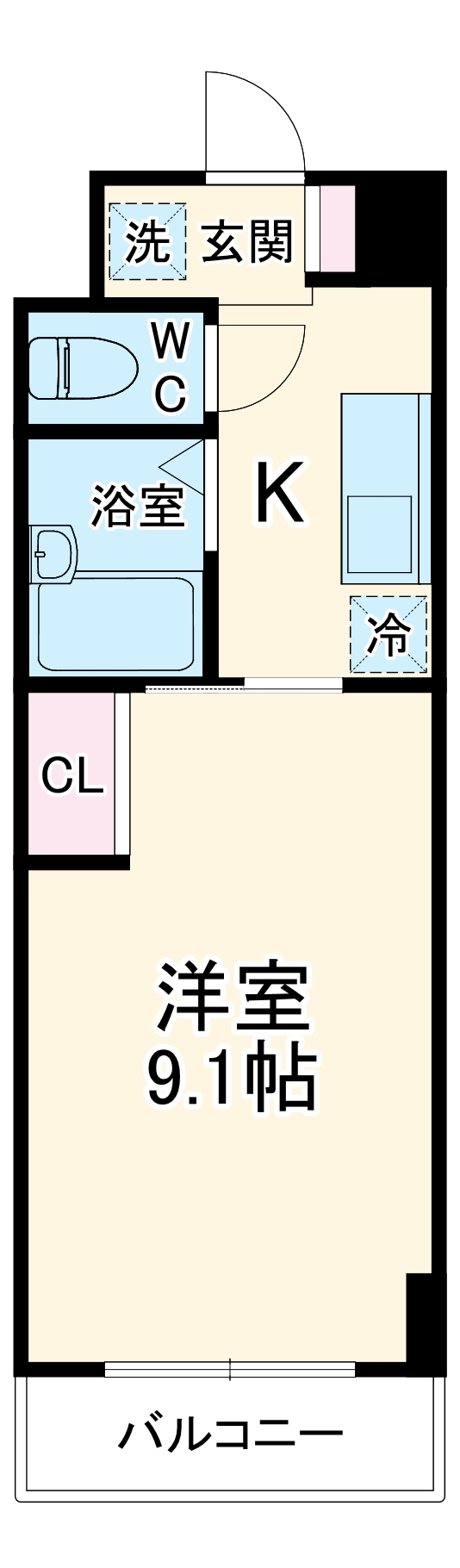 中町の完工年月(2002年3月)築の賃貸マンションの間取り
