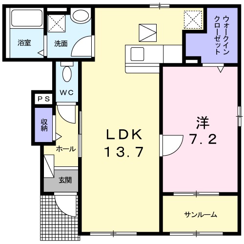 アヴェニールBの間取り