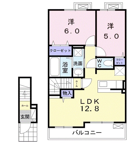 グレイス プラシード Bの間取り
