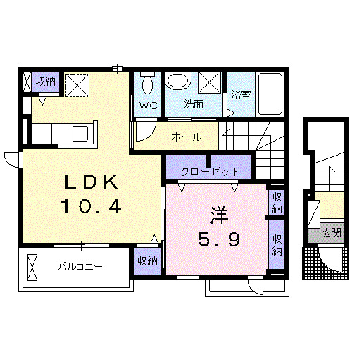 マーリエヴィラ Bの間取り