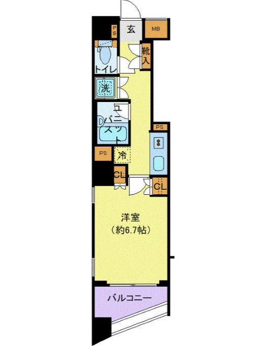 スパシエ川崎WESTの間取り