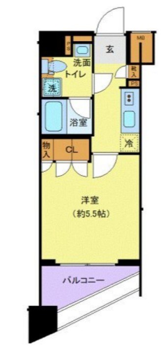 スパシエ川崎WESTの間取り