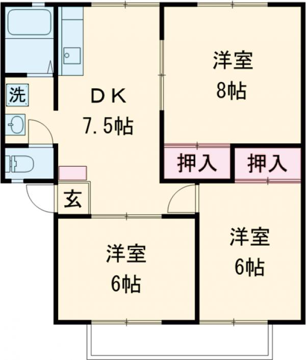 サンハイツ桜の間取り