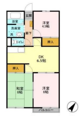 クレール今井 Bの間取り