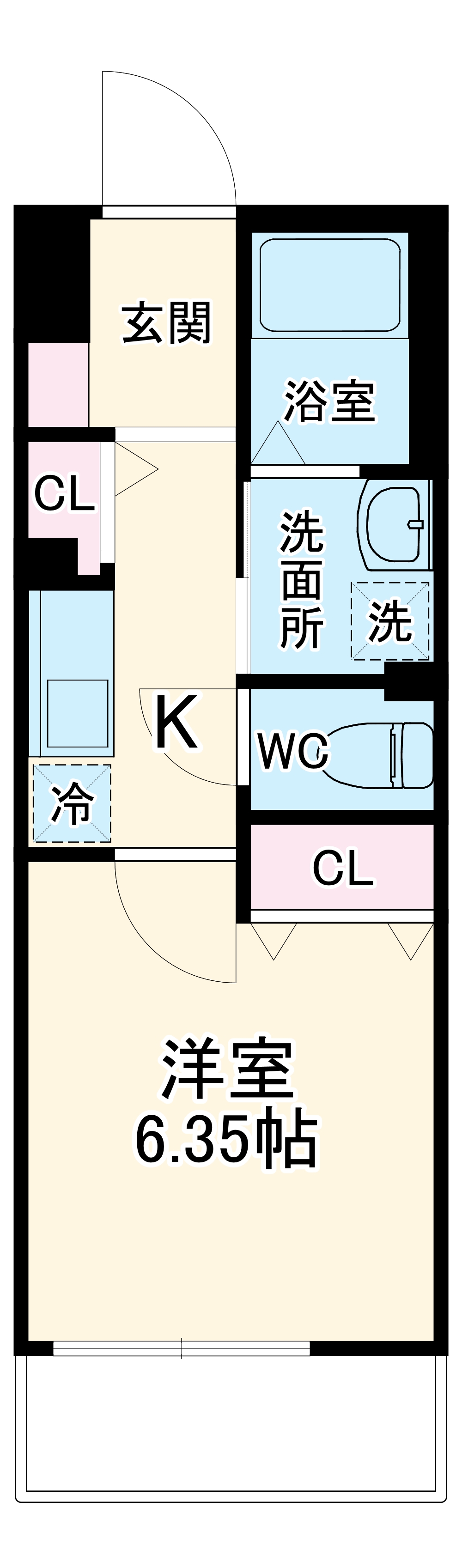 Ｓ－ＦＯＲＴ船橋海神・109号室の間取り