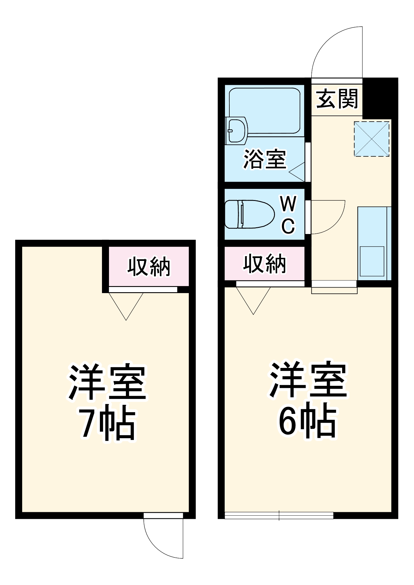 湘南ケイオーフラットDの間取り