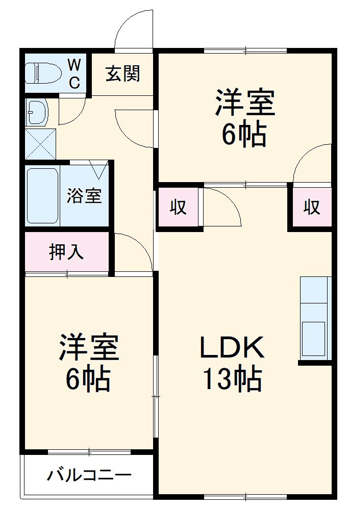 コーポラスヤマトの間取り