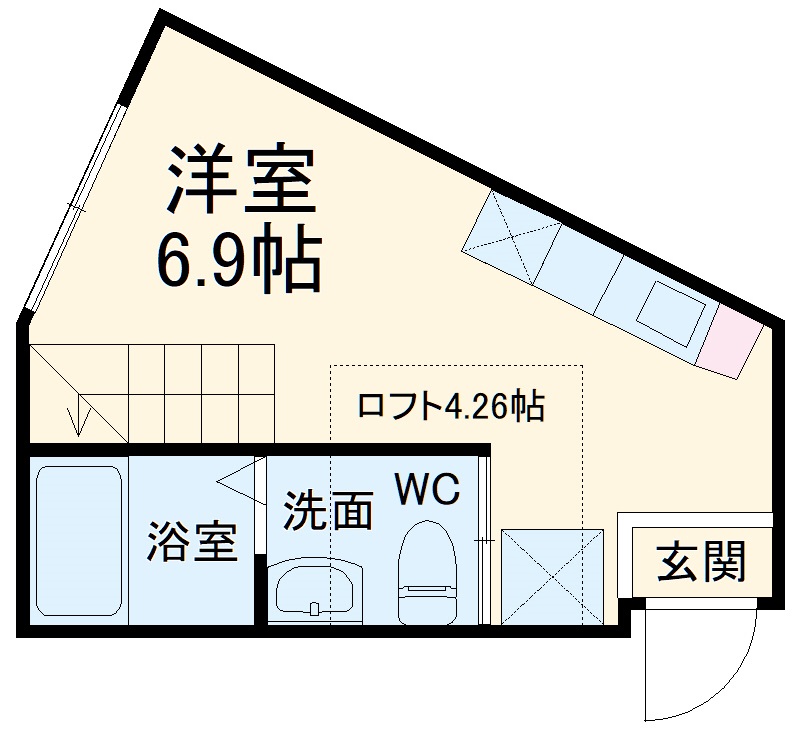ハーミットクラブハウス二俣川aiの間取り
