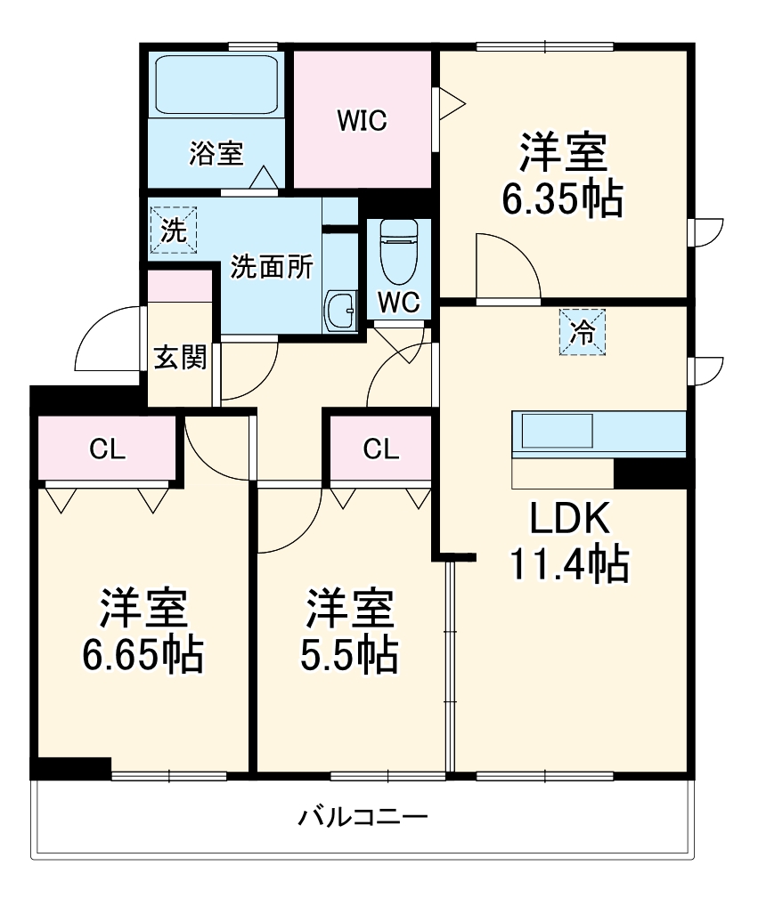 ファーストレジデンス都賀 参番館の間取り