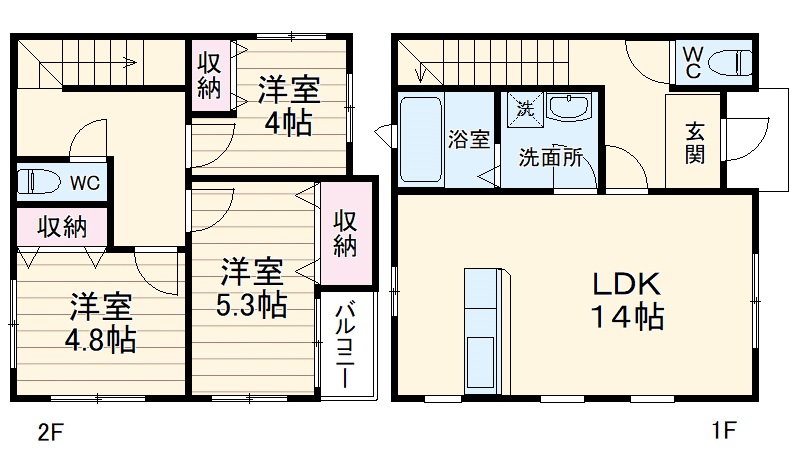ピオーネBの間取り