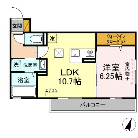 ミツハウスヘキサ・102号室の間取り
