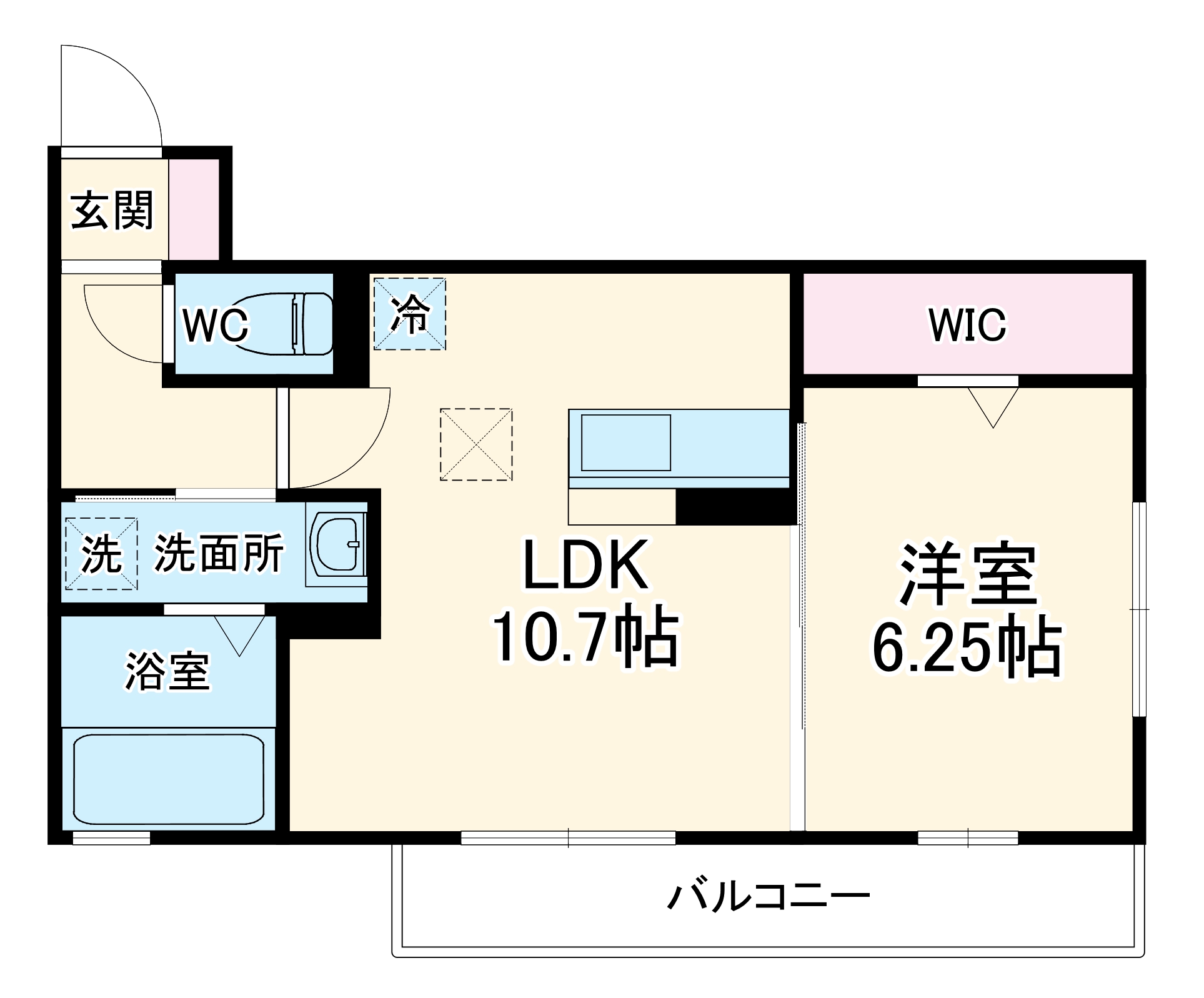 ミツハウスヘキサ・202号室の間取り