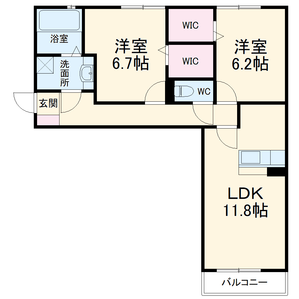 グランデAの間取り