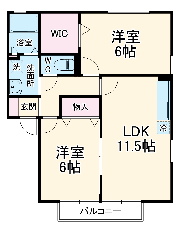 ルーナベルテ壱番館の間取り