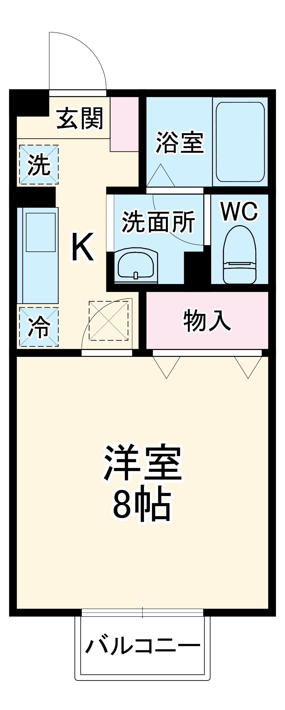 セジュール学園通の間取り