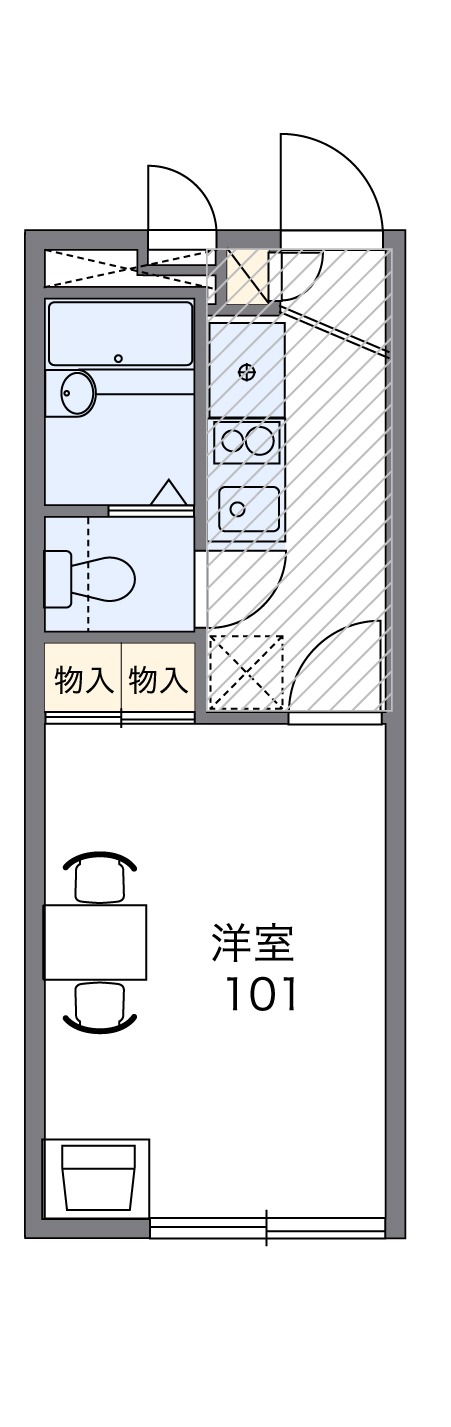 レオパレスさつきの間取り