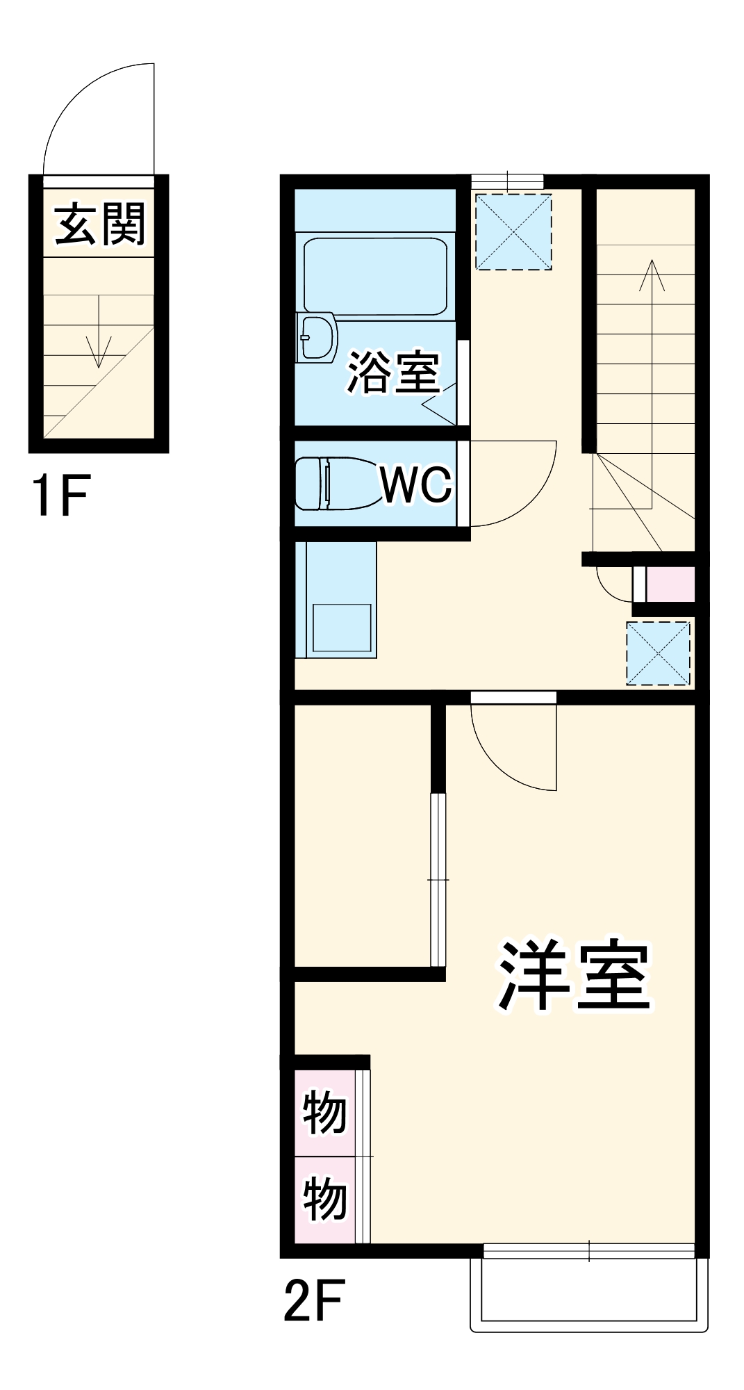 レオパレスポラールお茶山の間取り