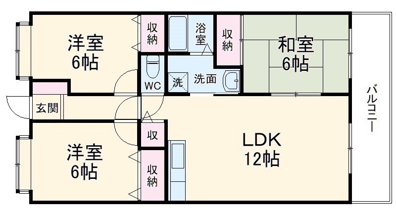 善幸コーポラス8号館の間取り