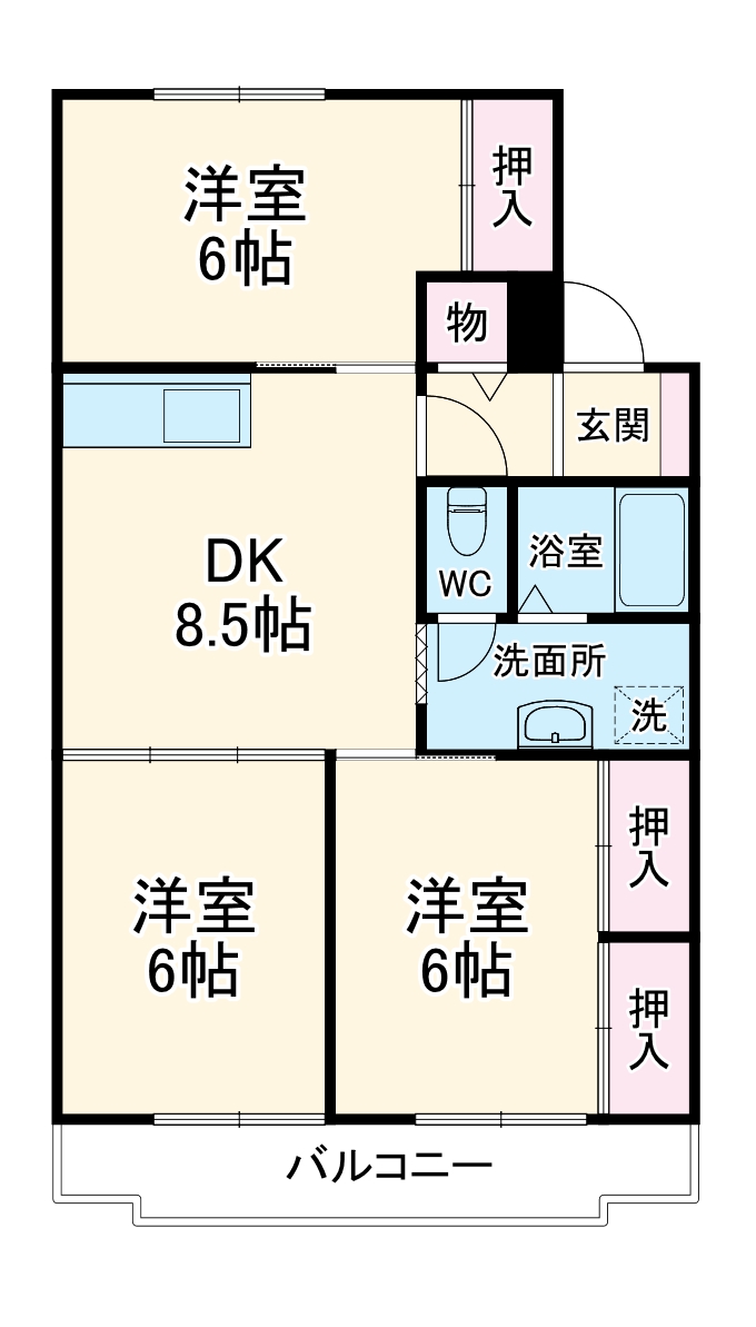 グランドール上島の間取り