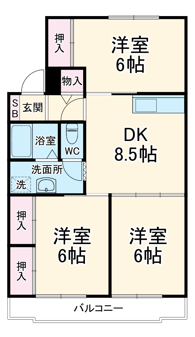グランドール上島の間取り