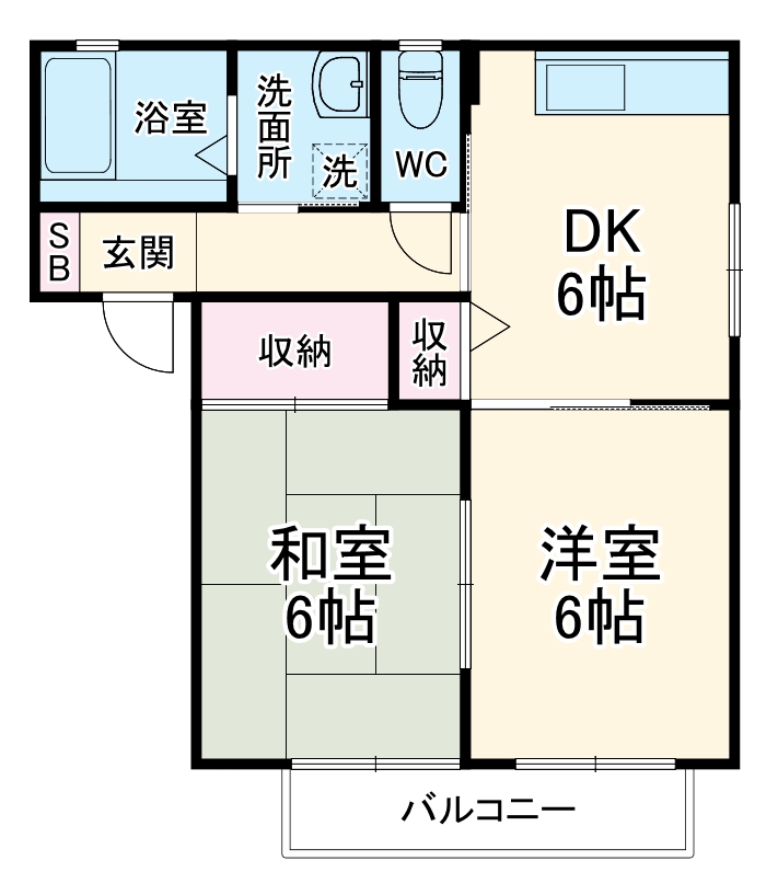 曽屋の完工年月(2000年1月)築の賃貸アパートの間取り