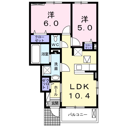 ブルームA棟の間取り