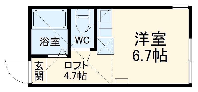 ユナイト伊勢佐木町ブルースターの間取り