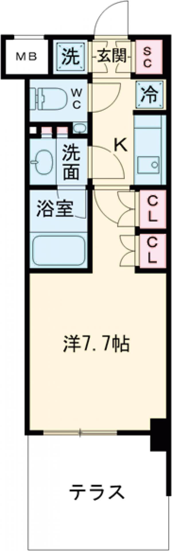 パークハビオ中目黒の間取り