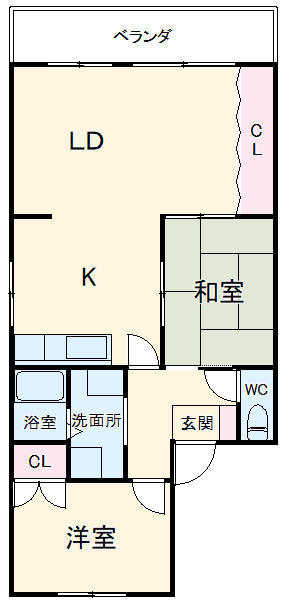 本山マンションの間取り