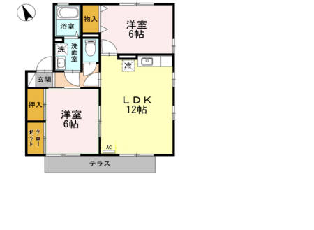 フローラルコート Dの間取り