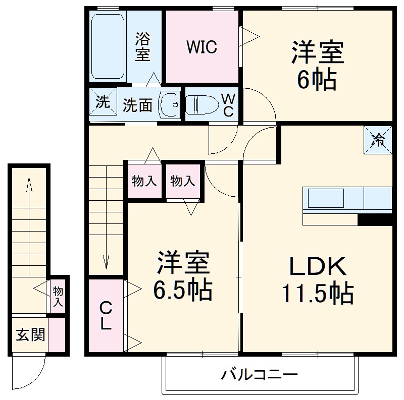 プランドール(川越)Aの間取り