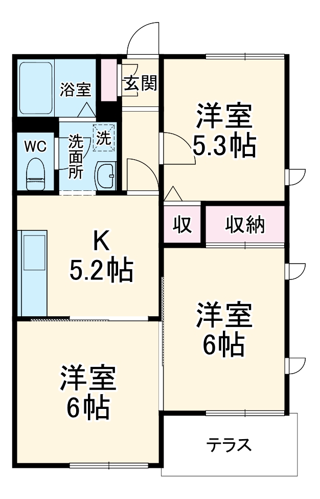 ハイツコスモ弐番館の間取り