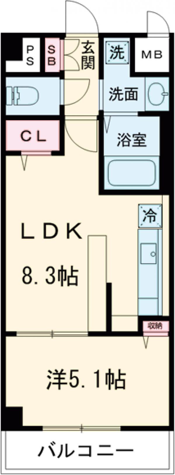 ヴァロアール博多の間取り
