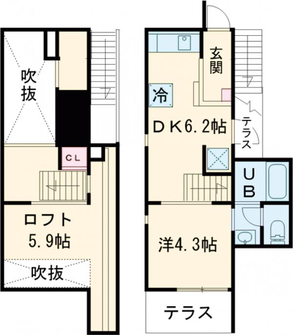 コートハイムⅢの間取り