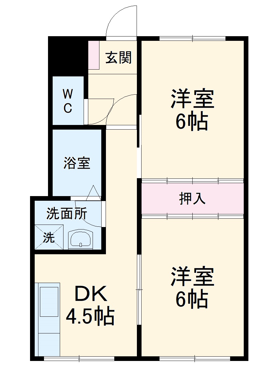 コーポニシムラ1号棟の間取り