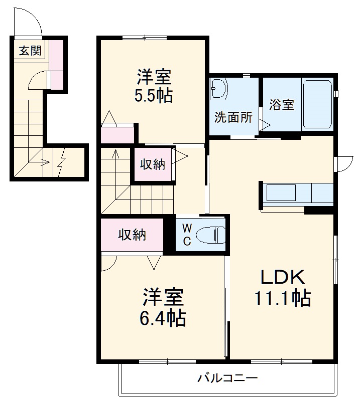 グランメールⅥの間取り