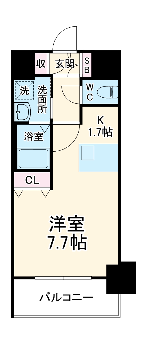 プレサンス名古屋駅前ヴェルロードの間取り
