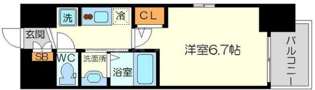 エステムコート新大阪ⅩⅣアイシーの間取り