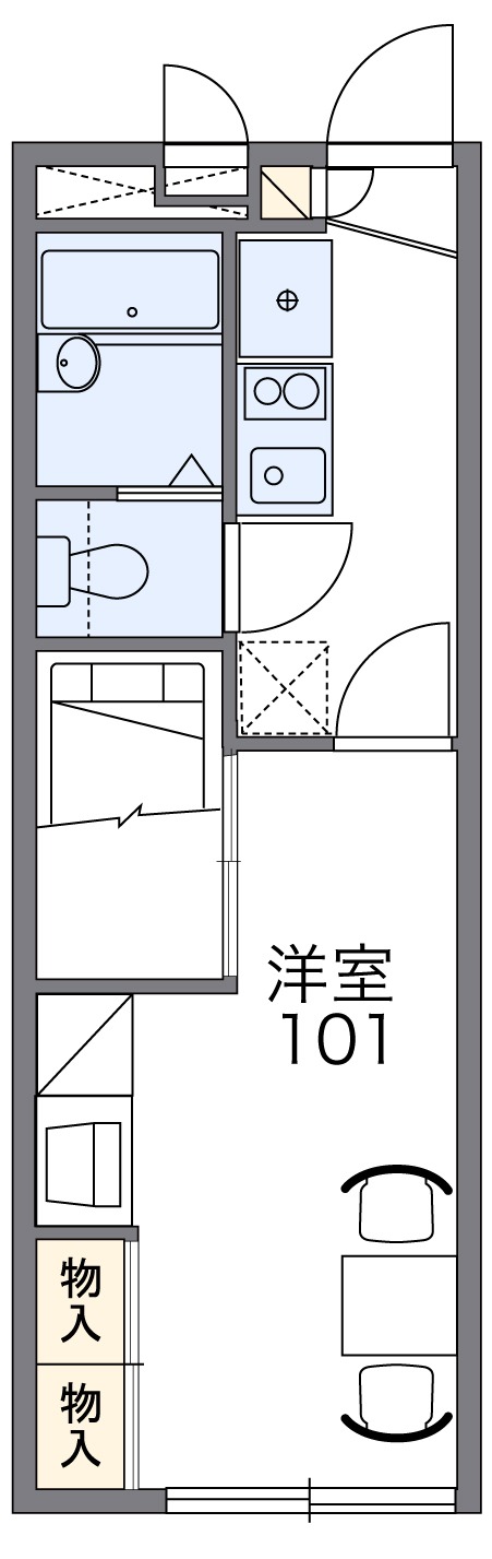 レオパレス鴻の巣の間取り