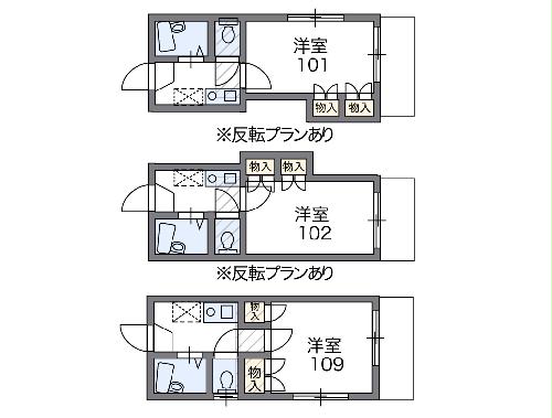 レオパレス藤枝田沼の間取り