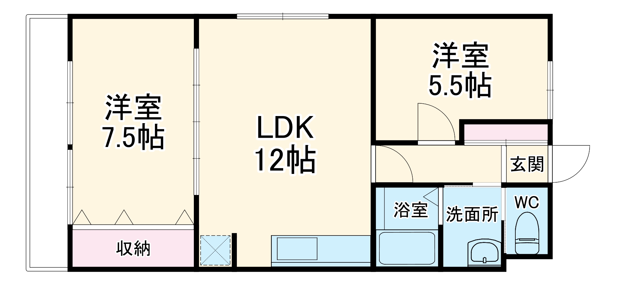 コンフォール蜆塚の間取り