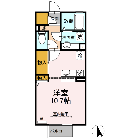 クラレス Bの間取り
