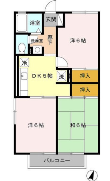 パールハイツ海老原 38の間取り