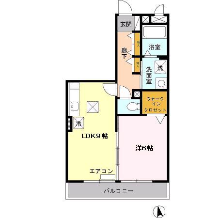 スカイヒル横濱六ッ川 B棟の間取り