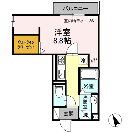 Salud primero折立(サルプリメーロ)の間取り