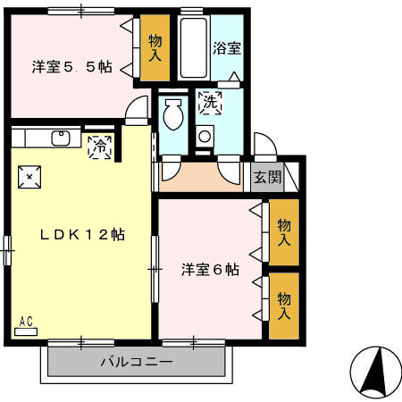 フルハウスY B棟の間取り