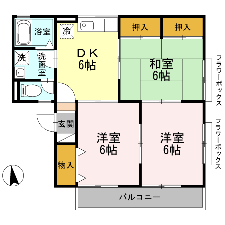 レーブ平井の間取り
