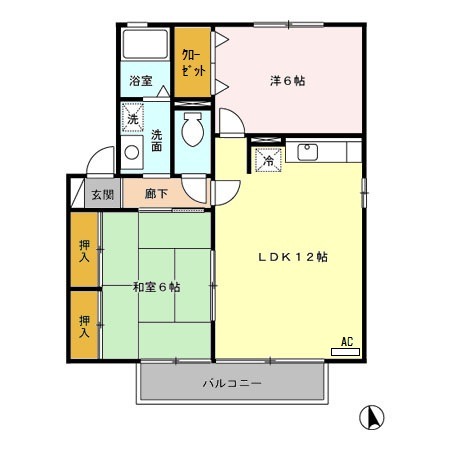 コーポベルーガ　Ｂの間取り