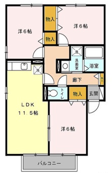 ウィル・フレア Aの間取り